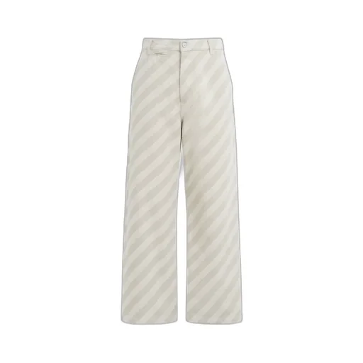 Striped Wide-Leg Jeans