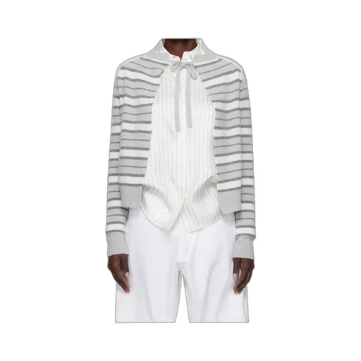 Striped Open Back Sweater