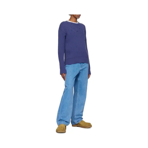 Logo Rib Crew Knit
