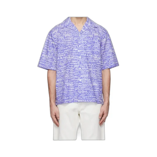 All-Over Logo Printed Short-Sleeved Shirt