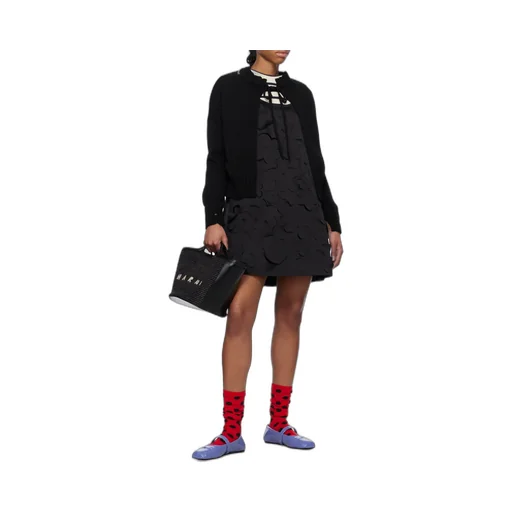 Distressed Knitted Slef-Tied Crewneck Jumper