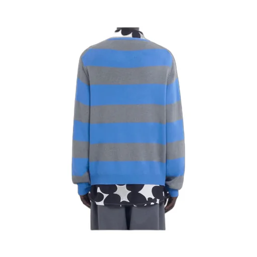 Argyle Motif Striped Jumper