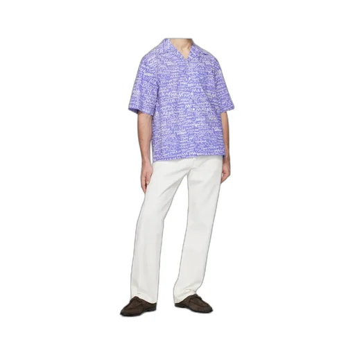 All-Over Logo Printed Short-Sleeved Shirt