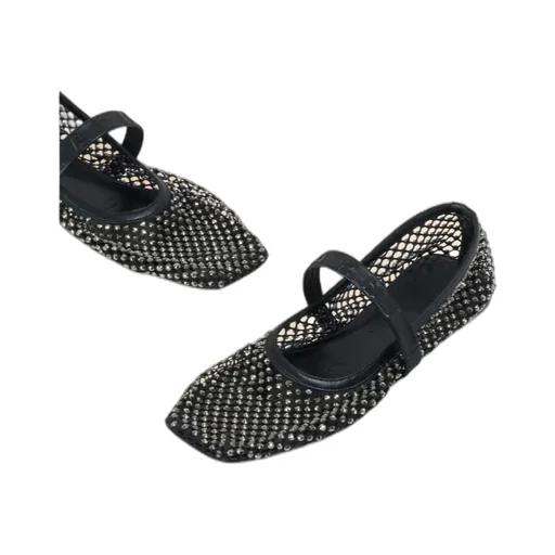 Embellished Mary Jane Ballet Flats