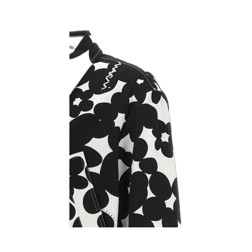 Floral-Printed Buttoned Jacket