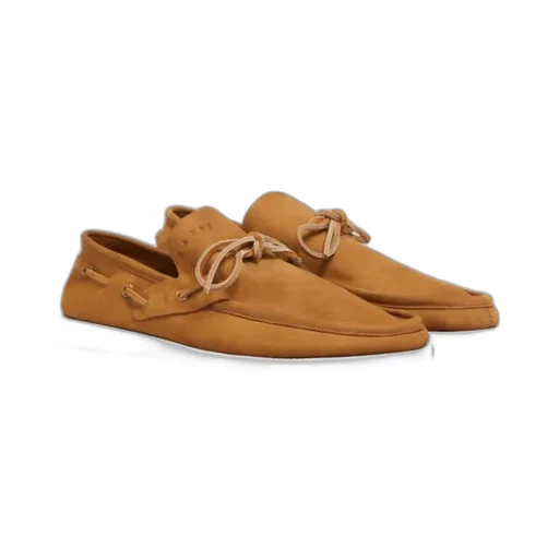 Round-Toe Lace-Up Loafers