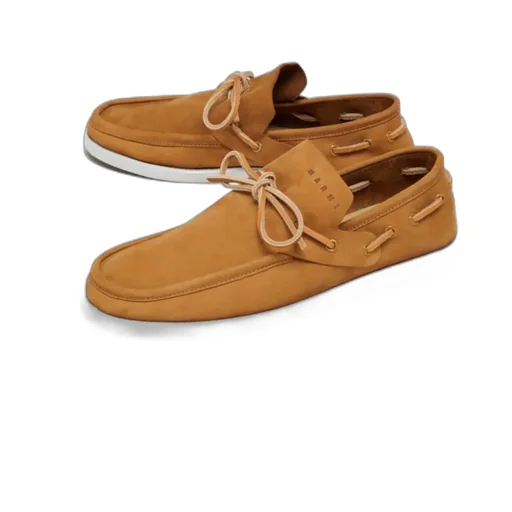 Round-Toe Lace-Up Loafers