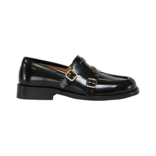 Decorative Buckle Detailed Loafers