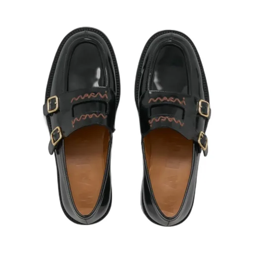 Decorative Buckle Detailed Loafers