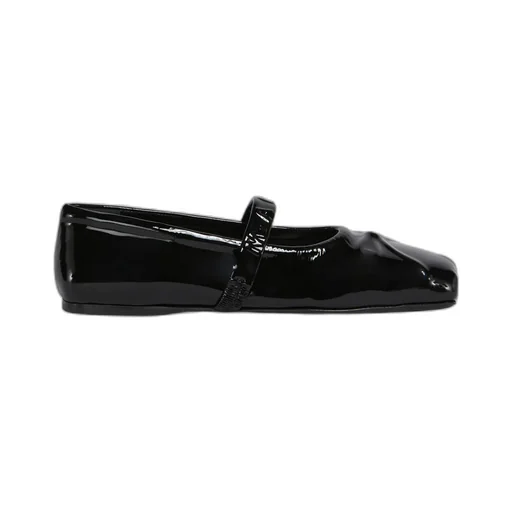 Square-Toe Mary Jane Ballet Flats