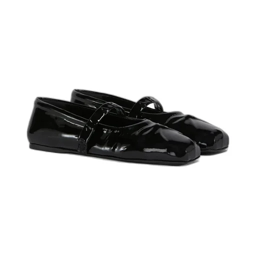 Square-Toe Mary Jane Ballet Flats