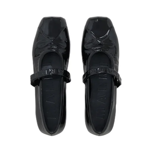 Square-Toe Mary Jane Ballet Flats