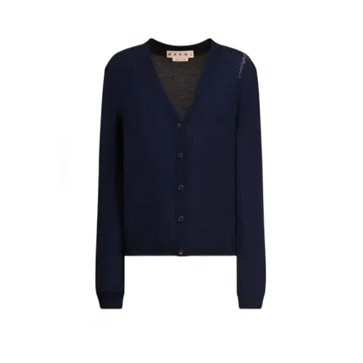 Logo Embroidered Knit Cardigan