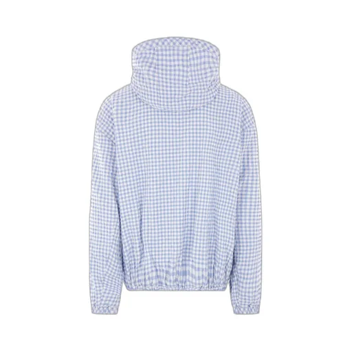 Checked Seersucker Hooded Jacket