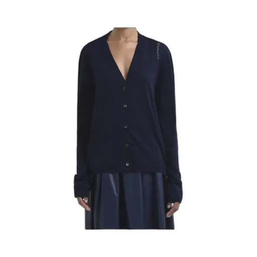 Logo Embroidered Knit Cardigan