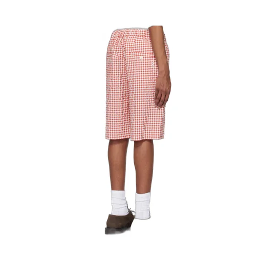 Checked Drawstring Shorts