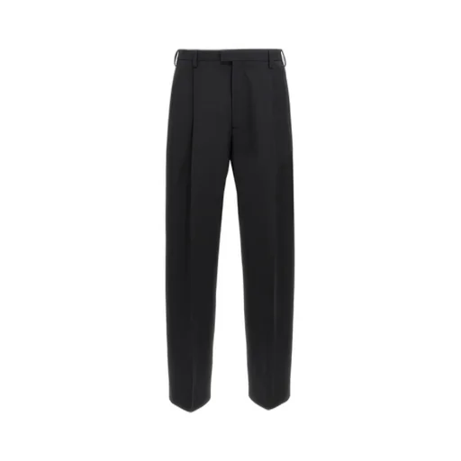 Pleat Detailed Straight-Leg Trousers