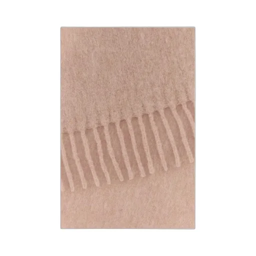 Logo Patch Fringed Scarf