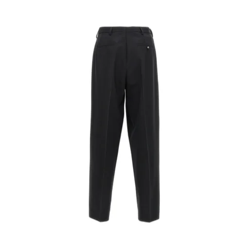 Pleat Detailed Straight-Leg Trousers