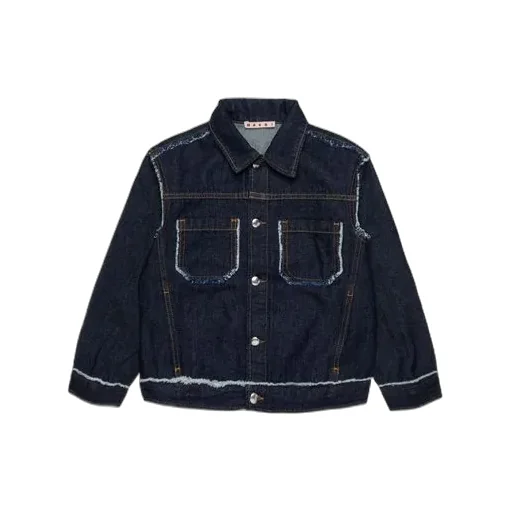 Raw-Cut Denim Jacket