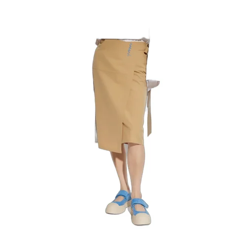 Logo Embroidered Midi Skirt