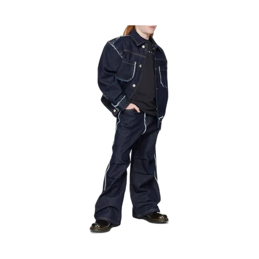 Raw-Cut Denim Jacket