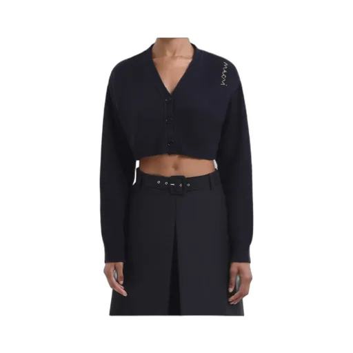Logo Embroidered Cropped Cardigan
