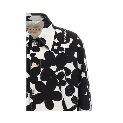 Floral-Printed Buttoned Jacket
