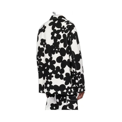 Floral-Printed Buttoned Jacket