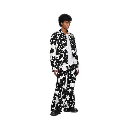 Floral-Printed Buttoned Jacket