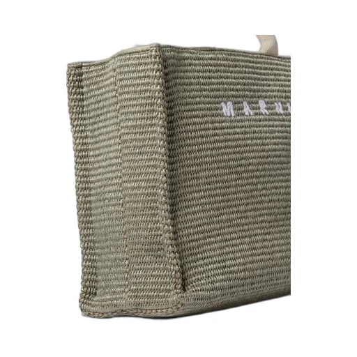 Woven Logo Embroidered Small Tote Bag