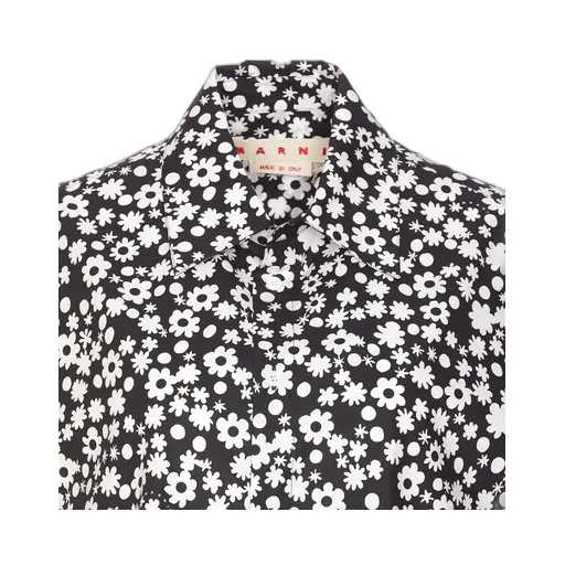 Floral-Printed Cap Sleeved Shirt