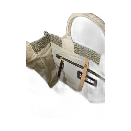 Woven Logo Embroidered Small Tote Bag