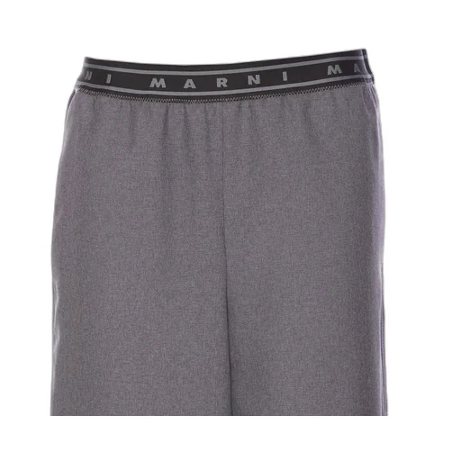 Logo-Band Wide-Leg Trousers