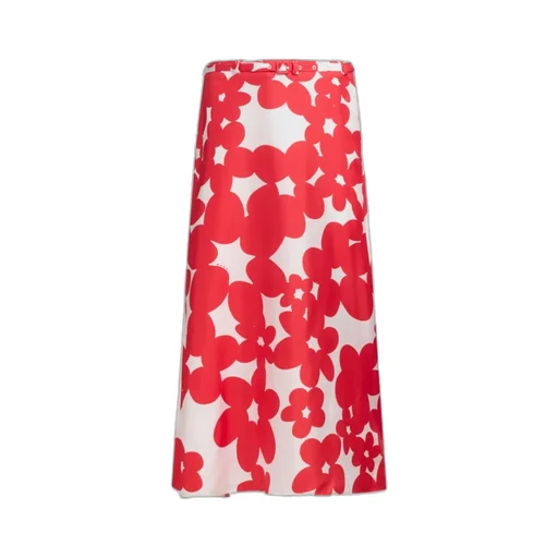 Floral Printed Straight Hem Midi Skirt