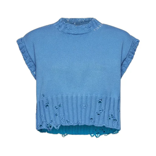 Distressed Knitted Top