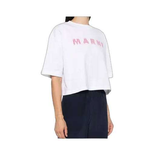 Logo Printed Cropped T-Shirt