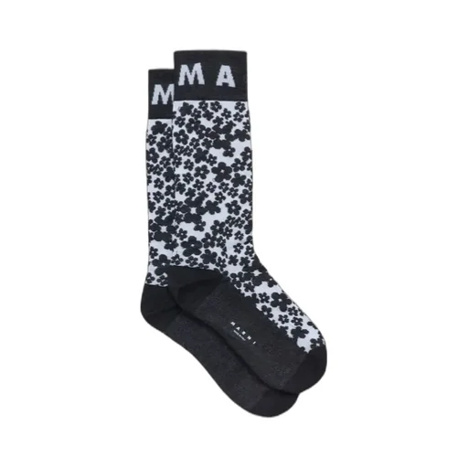 Logo Intarsia Stretched Socks