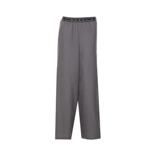 Logo-Band Wide-Leg Trousers