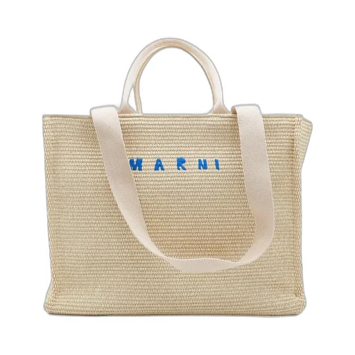 Logo Embroidered Top Handle Bag