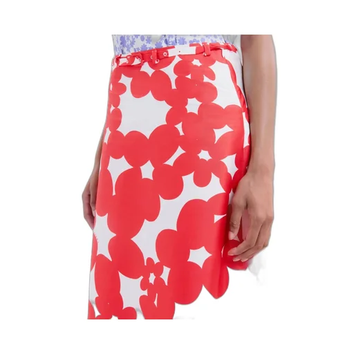 Floral Printed Straight Hem Midi Skirt