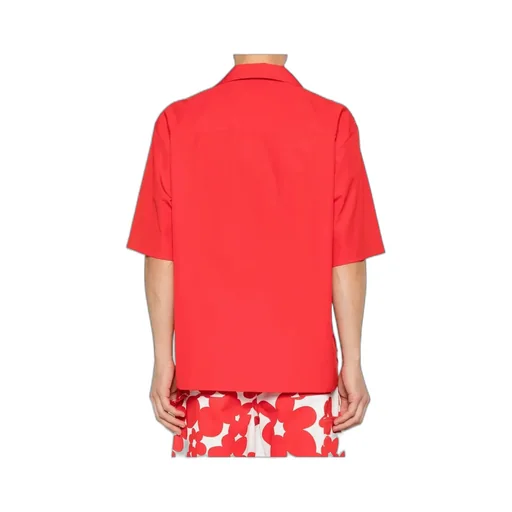 Logo-Embroidered Cut-Out Buttoned Shirt