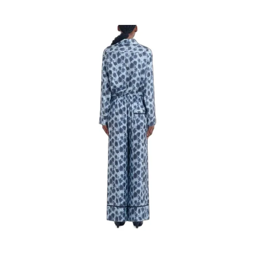 Printed Wide-Leg Trousers
