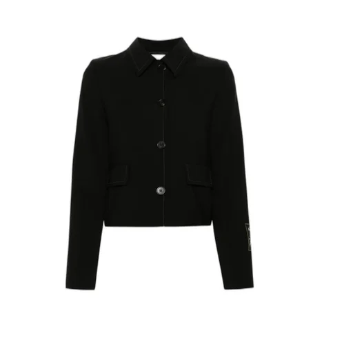 Contrast-Stitching Jacket