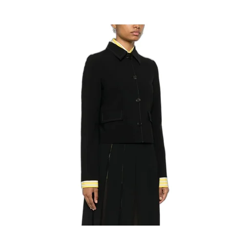 Contrast-Stitching Jacket