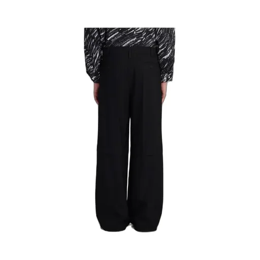 Logo Embroidered Straight-Leg Trousers