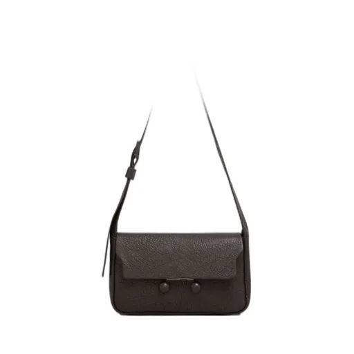 Foldover-Top Medium Shoulder Bag