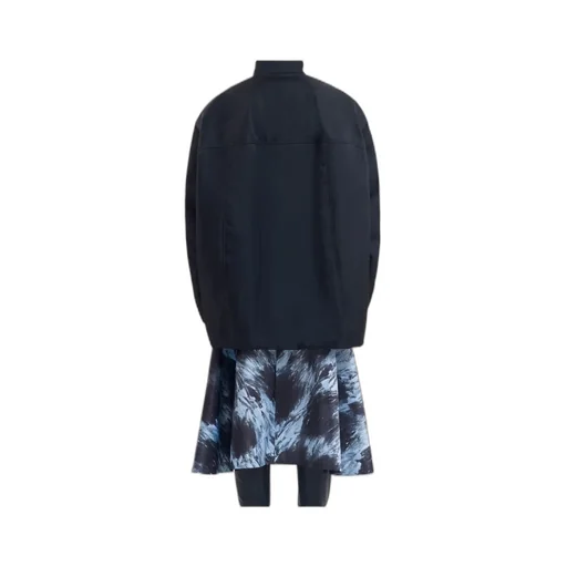 High-Neck Long Sleeved Zipped Bomber Jacket