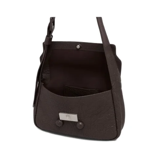 Foldover-Top Medium Shoulder Bag