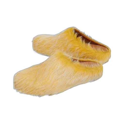 Long Hair Calfskin Fussbett Sabot